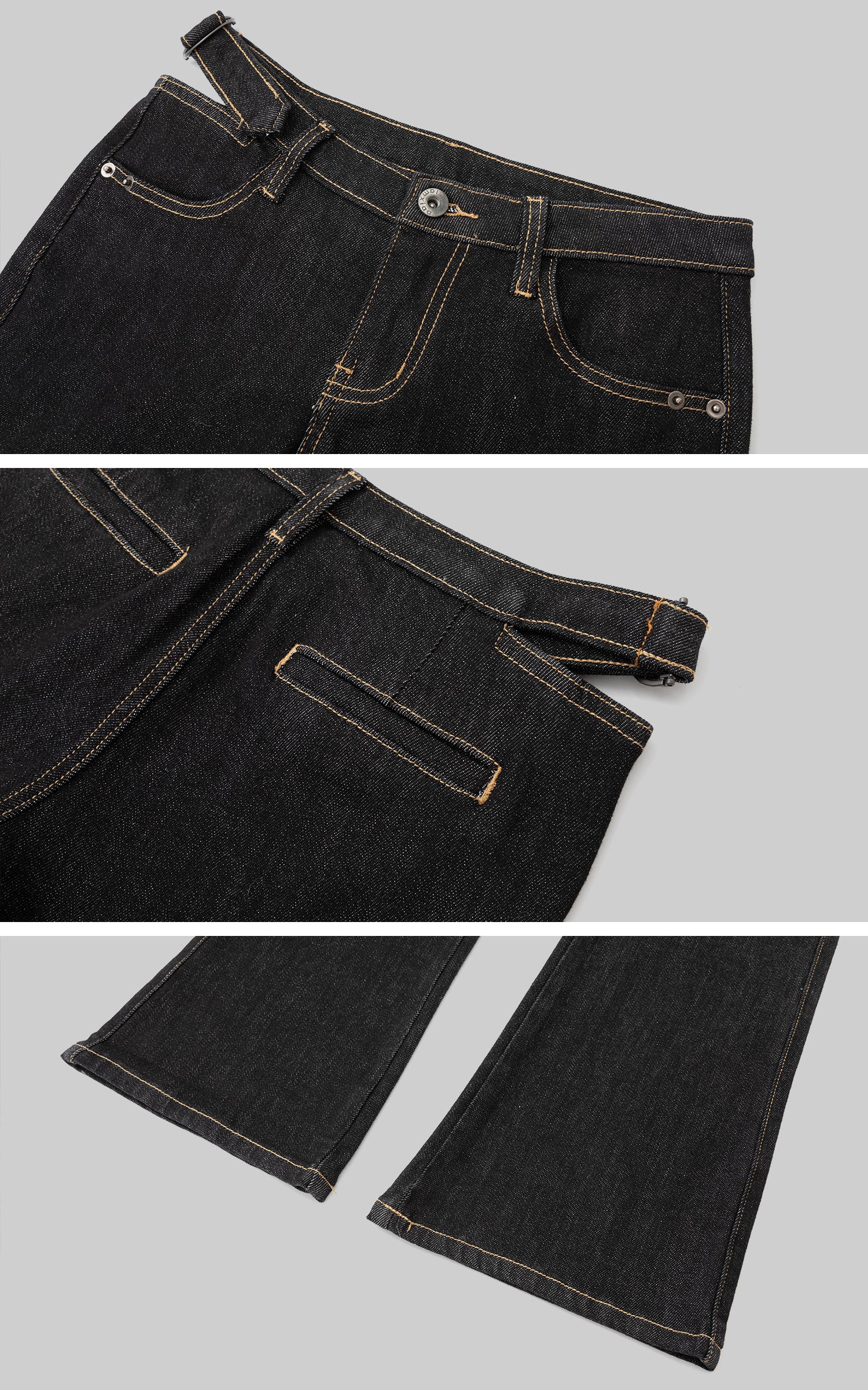 IAMXIAA Low-Rise Dark Wash Flare Jeans
