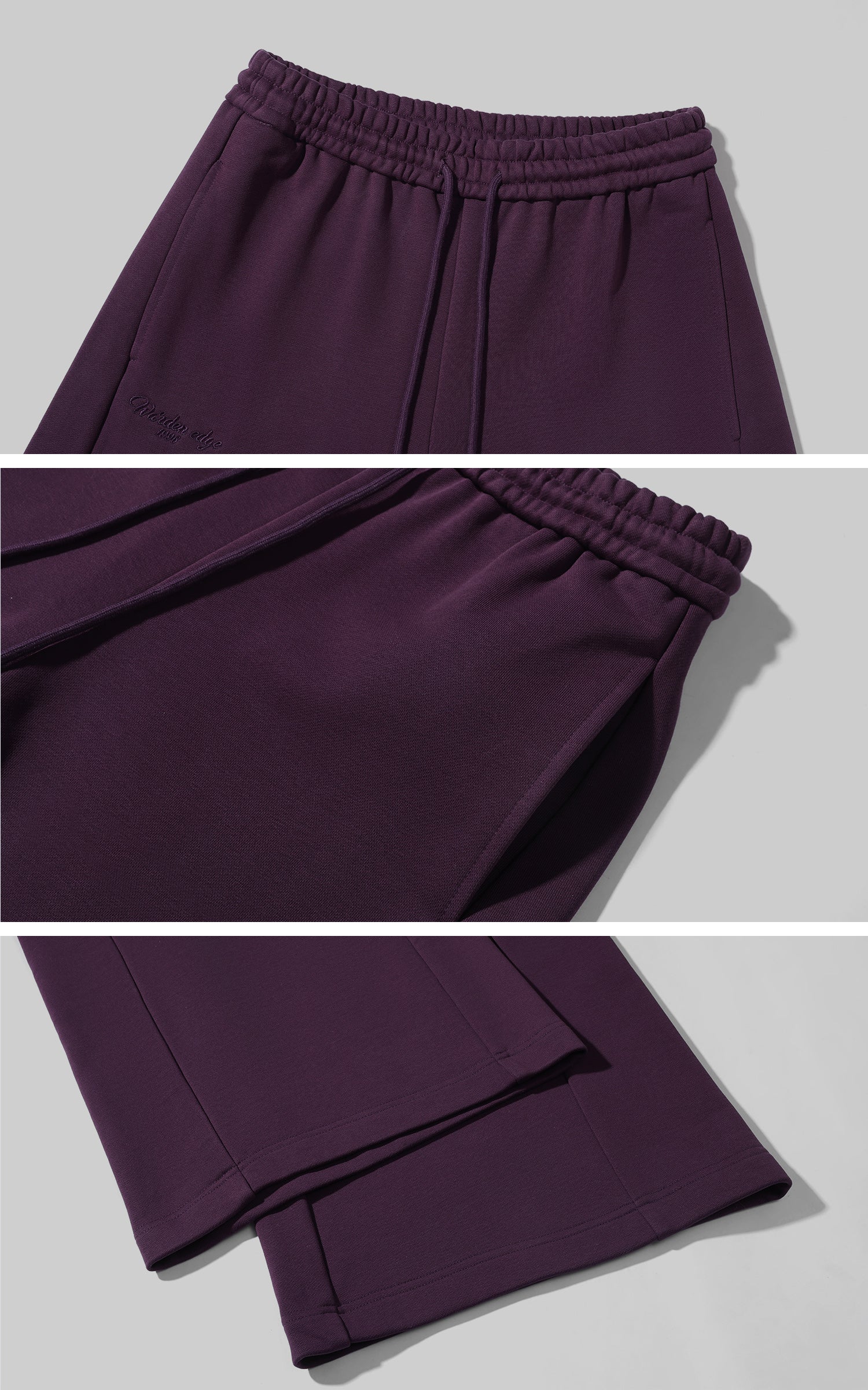 WARDEN EDGE 후드 집업 자켓, 와이드 팬츠, 슬림 캐미솔 3피스 세트