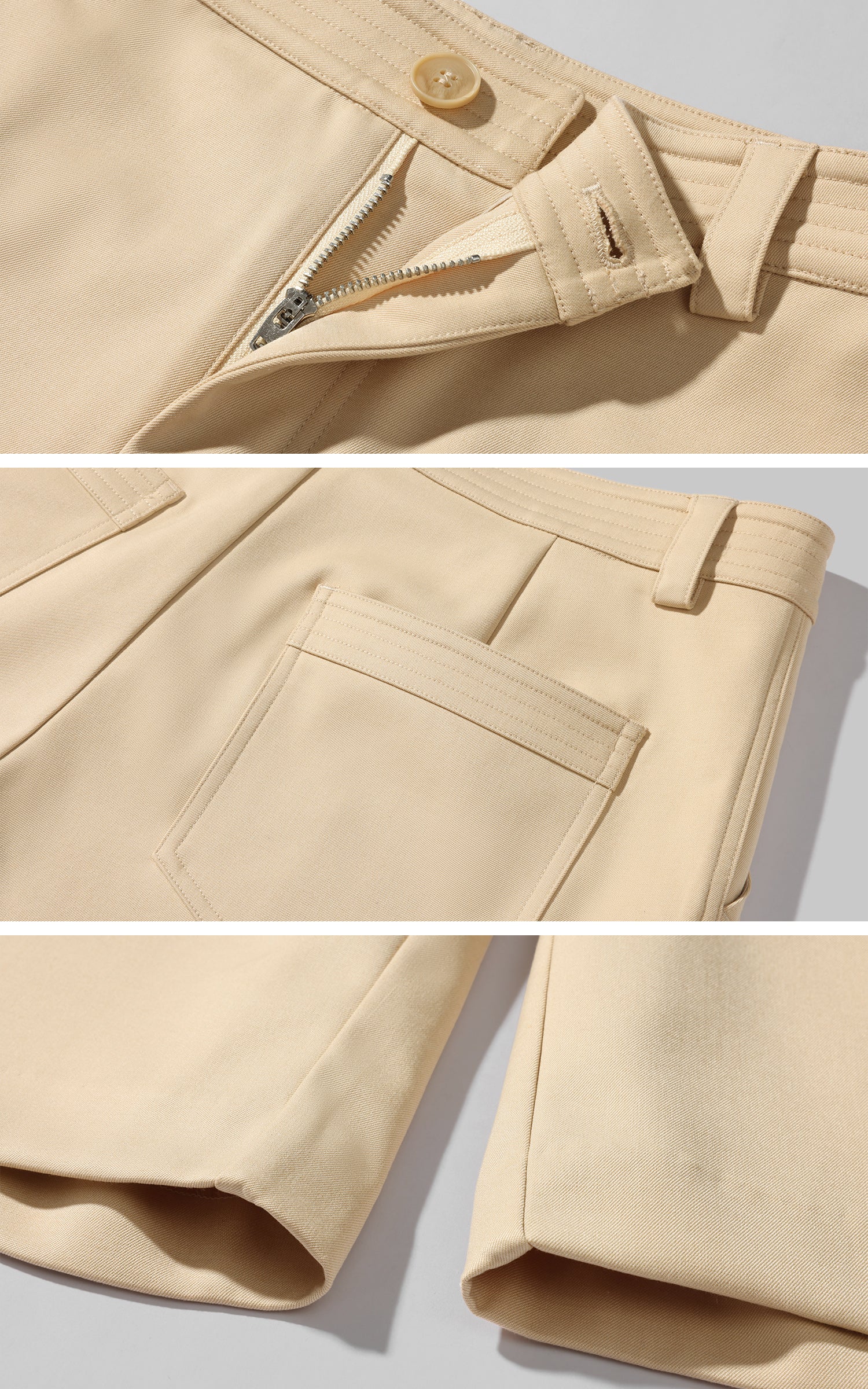 ROVENTE Wide Leg Bermuda Shorts High Waist Minimalist Summer Essential