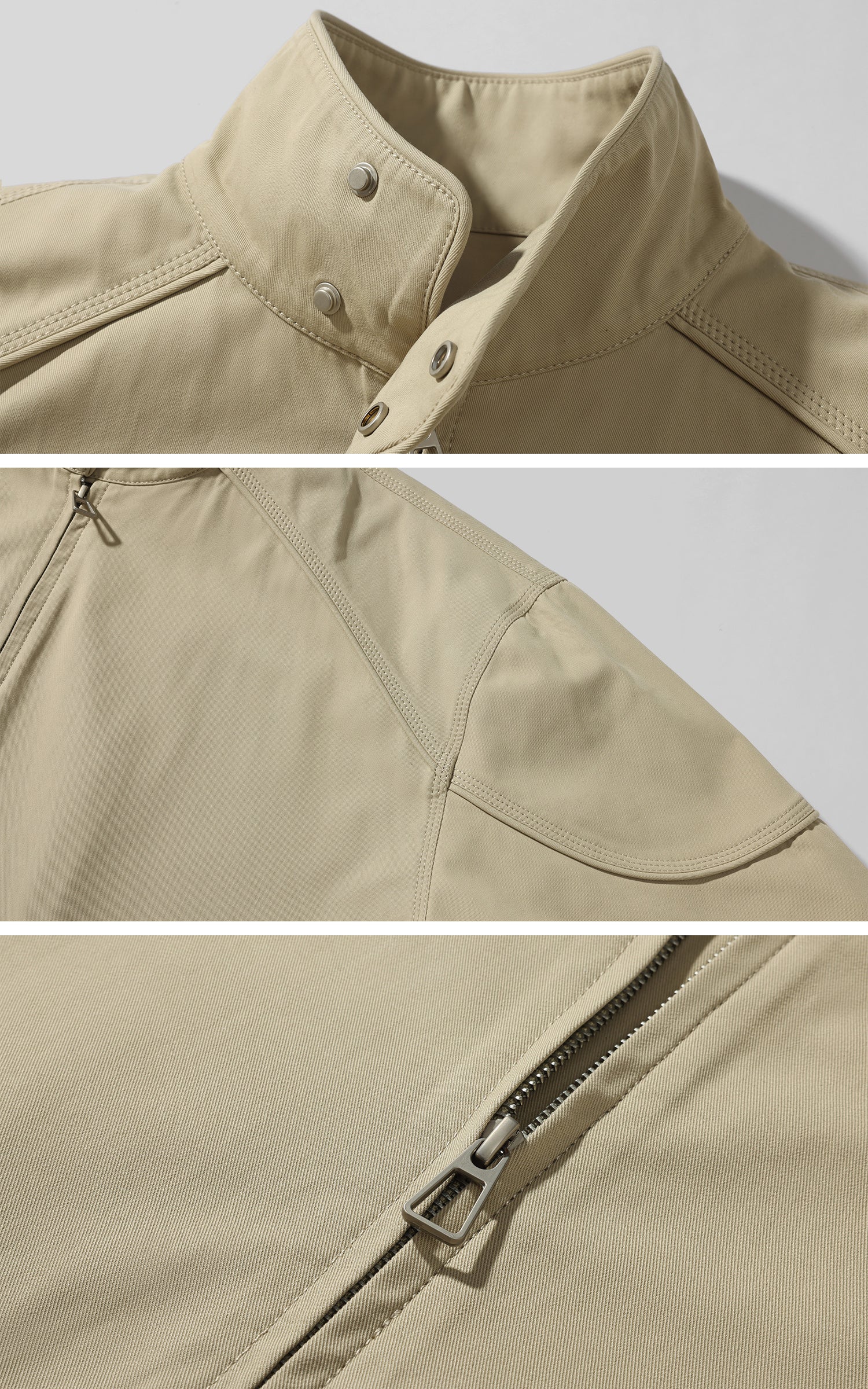 WARDEN EDGE Minimal Zip Jacket with Structured Collar
