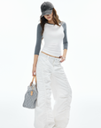 IAMXIAA Contrast Sleeve Slim Fit T-Shirt