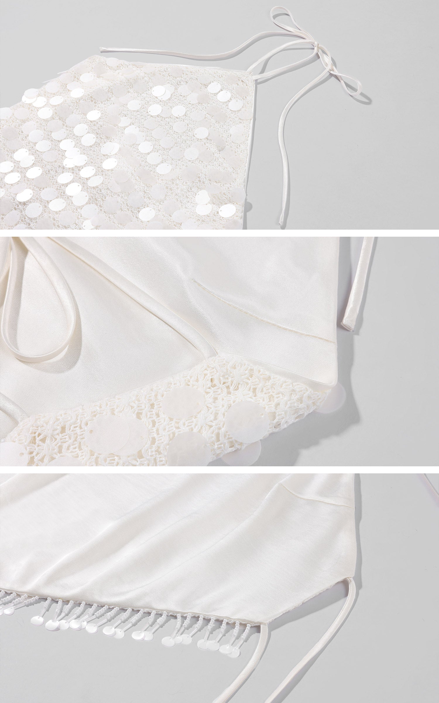 ROVENTE Haut dos nu en crochet à sequins