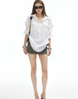IAMXIAA Utility Tie-Back Oversized Shirt