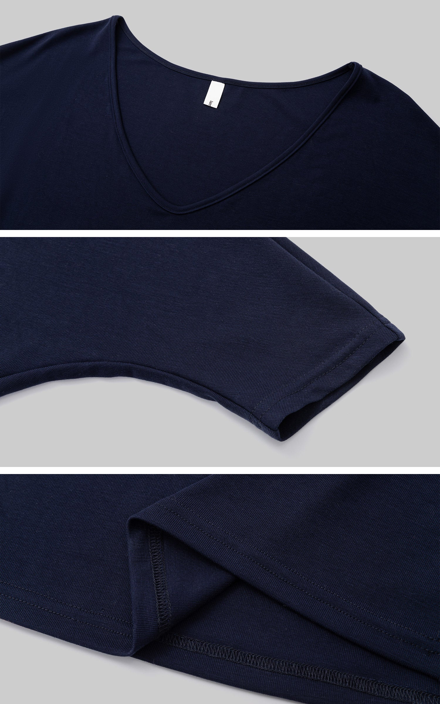 IAMXIAA Navy Layered Stripe Halter &amp; Slouchy V-Neck Top