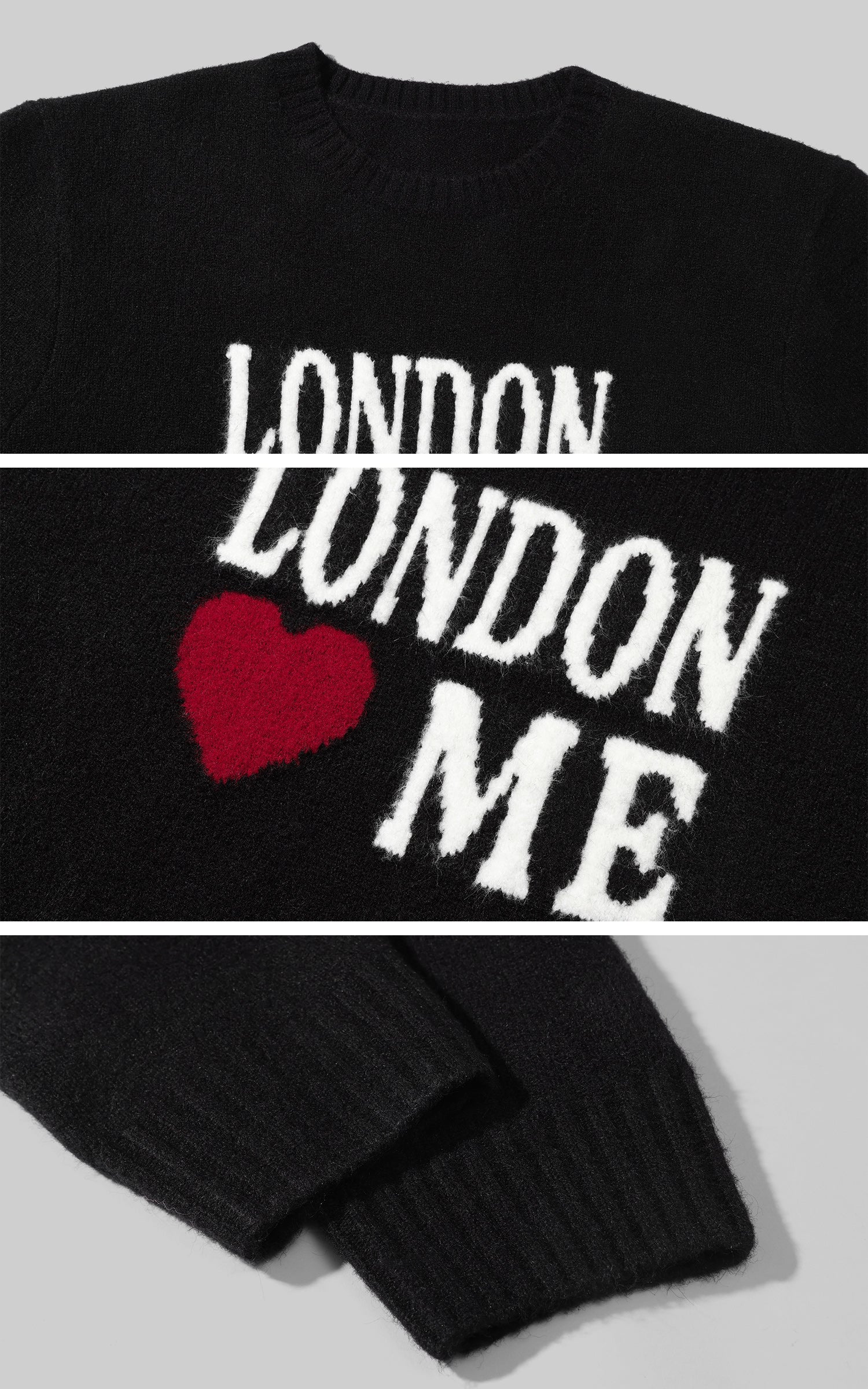 WARDEN EDGE London Heart Graphic Knit Sweater