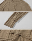 ROVENTE Cable-Knit Cropped Sweater
