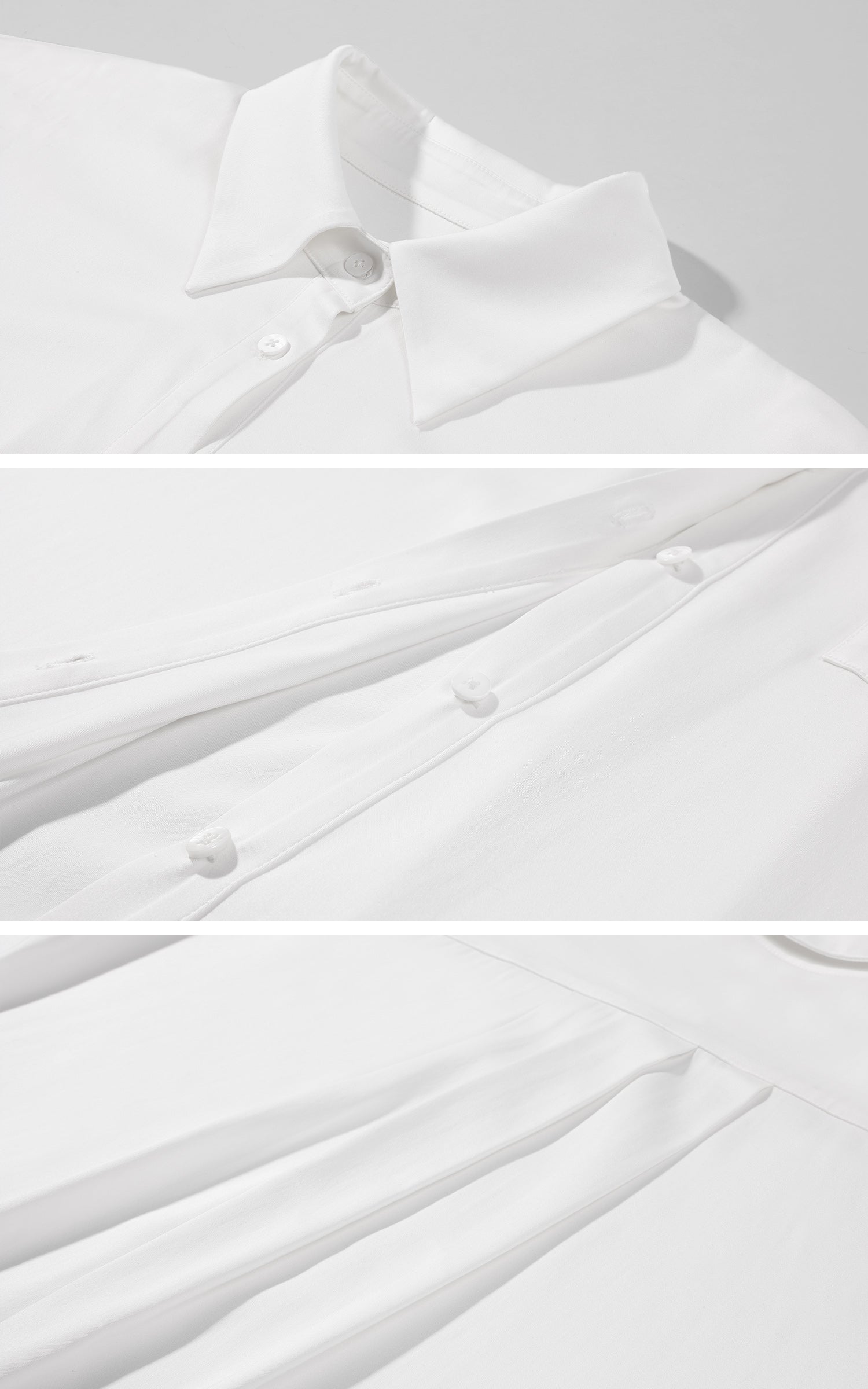 Rase le sol Draped Oversized White Shirt