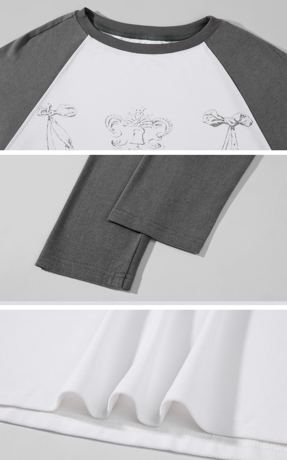 Rase le sol Faded Sketch Raglan Long Sleeve Top