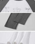 Rase le sol Faded Sketch Raglan Long Sleeve Top
