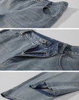 Rase le sol Veste en jean délavée & Ensemble pantalon large
