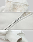 Rase le sol Faux Fur-Trimmed Hoodie Jacket