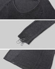 IAMXIAA Distressed Open Knit Oversized Sweater