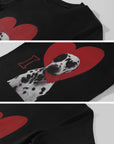 0122stepll Dalmatian Heart Graphic Baby Tee