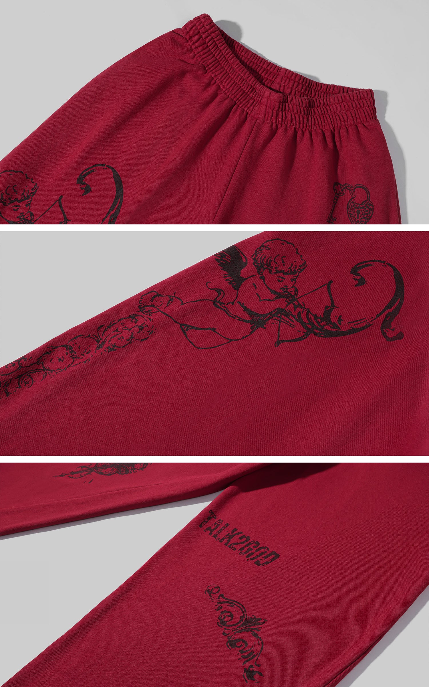 WARDEN EDGE Vintage Graphic Wide-Leg Sweatpants