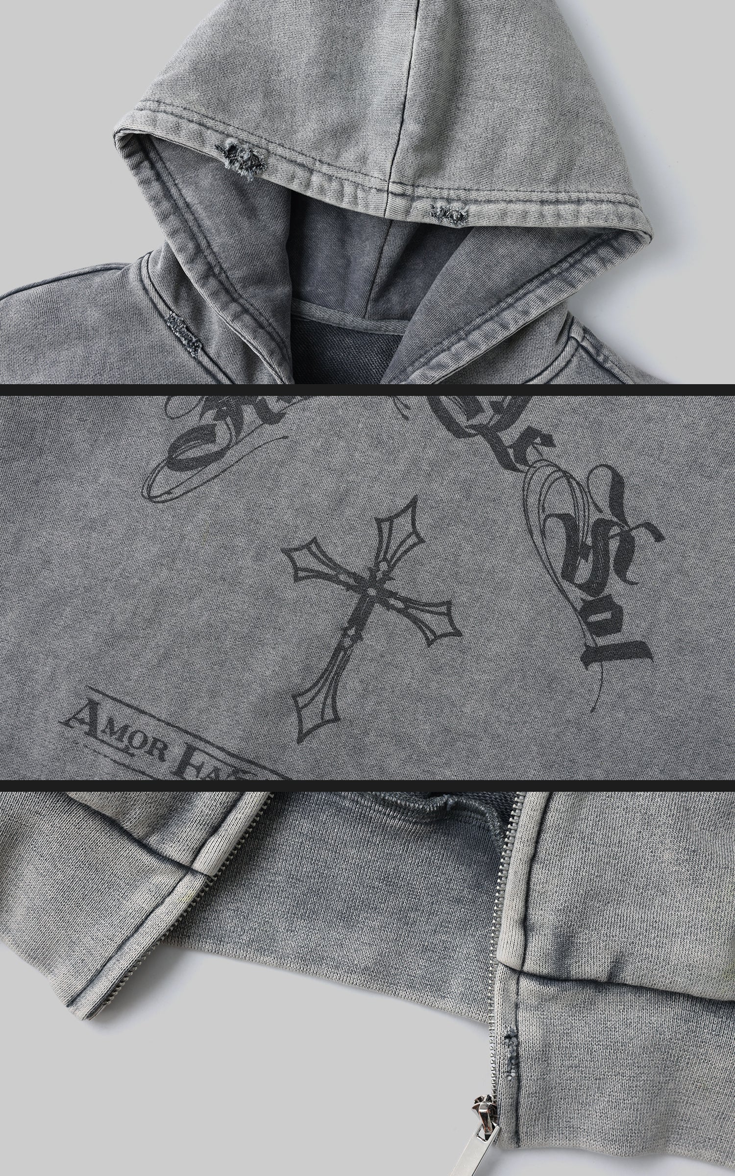 Rase le sol Graphic Cross Hooded Sweatshirt