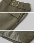 IAMXIAA Military Buttoned Mini Skirt