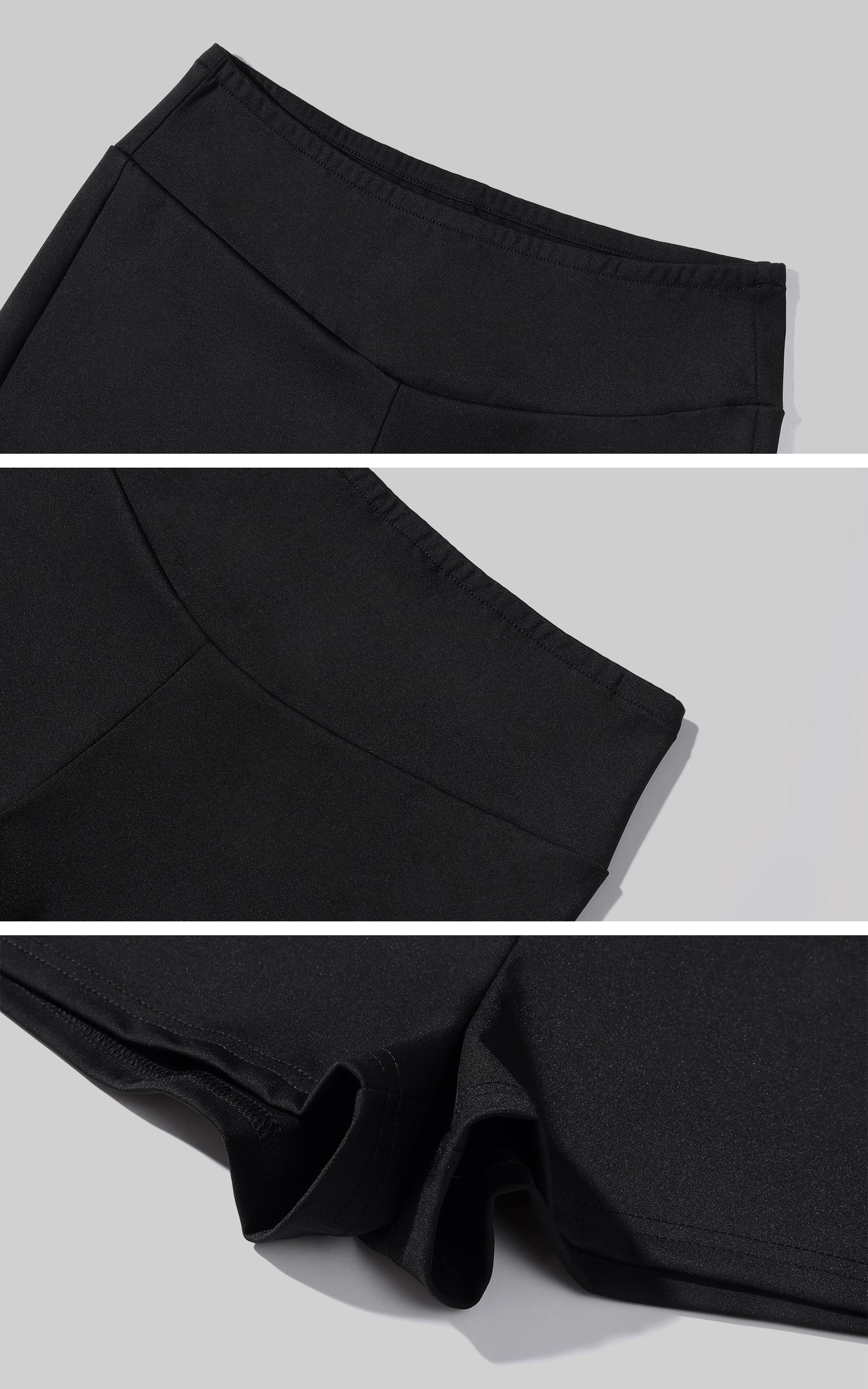 Rase le sol 긴팔 상의, 레이서백 브라, 미니 쇼츠 3피스 세트