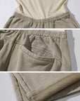 Rase le sol High Waist Contrast Panel Wide Leg Pants