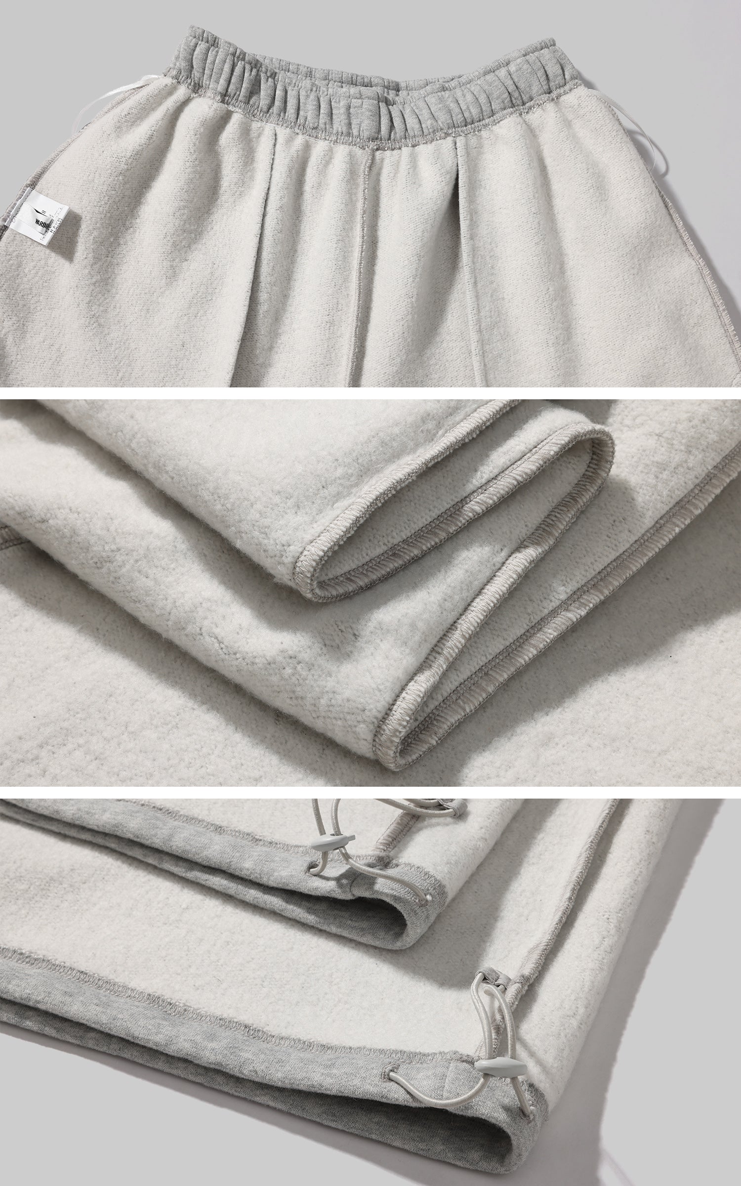 WARDEN EDGE Fleece Wide Leg Sweatpants Oversized Street Style Joggers
