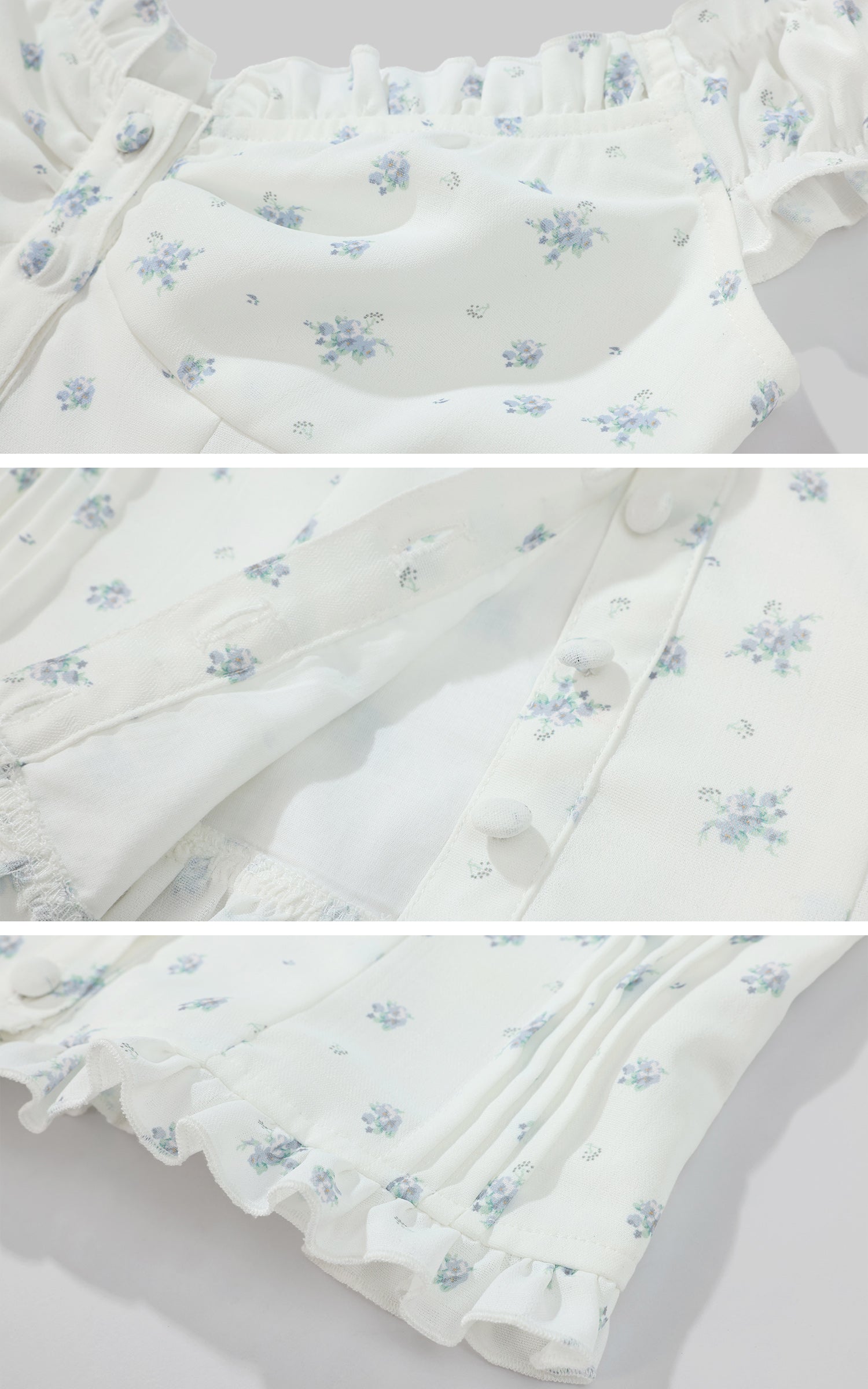 DreamyNerd Floral Ruffle Corset Top and Skirt Set - PINKPARKS