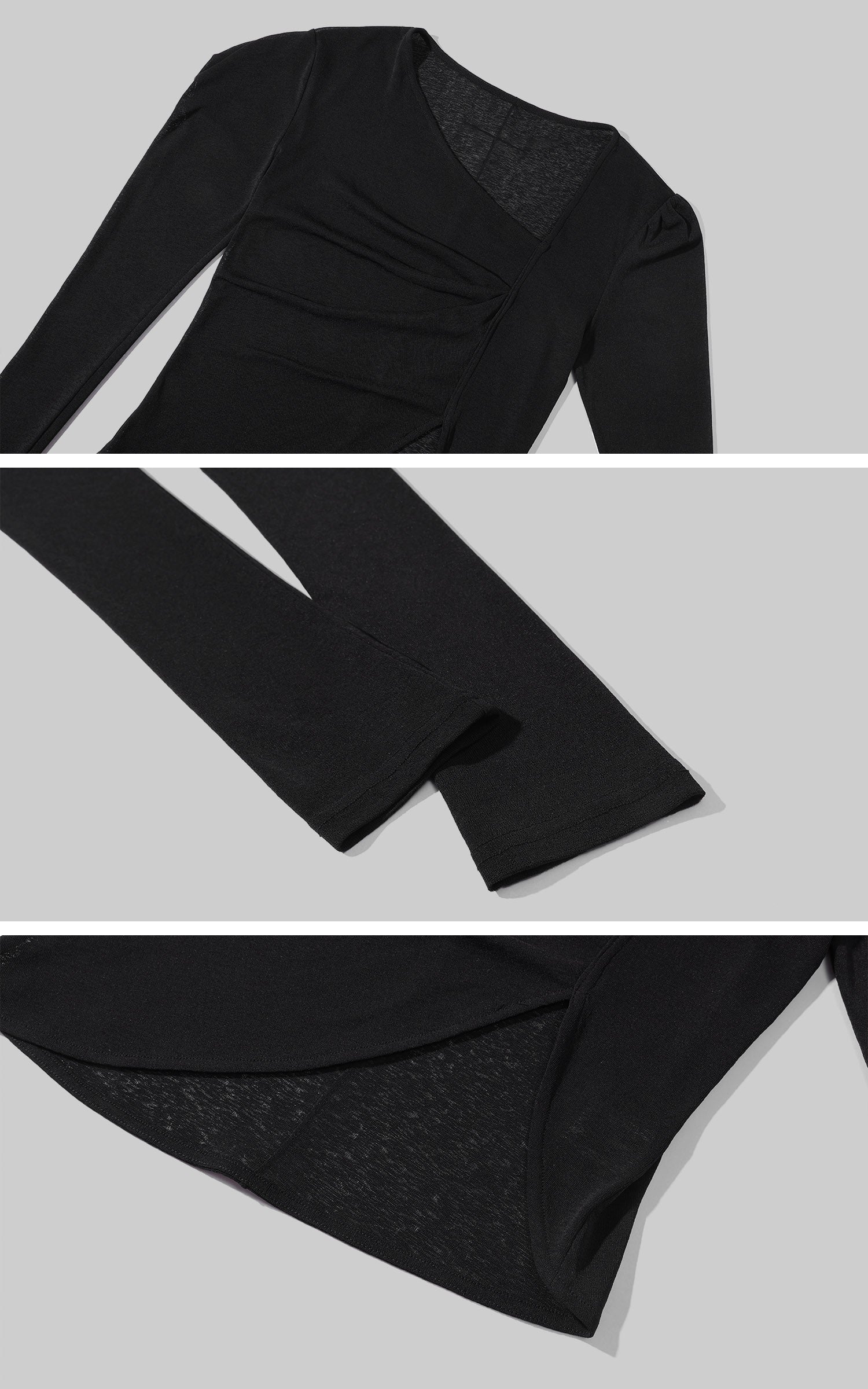 Rase le sol Asymmetric Draped Sheer Top