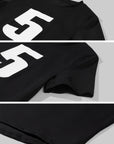 WARDEN EDGE Slim Cropped Number Print Tee
