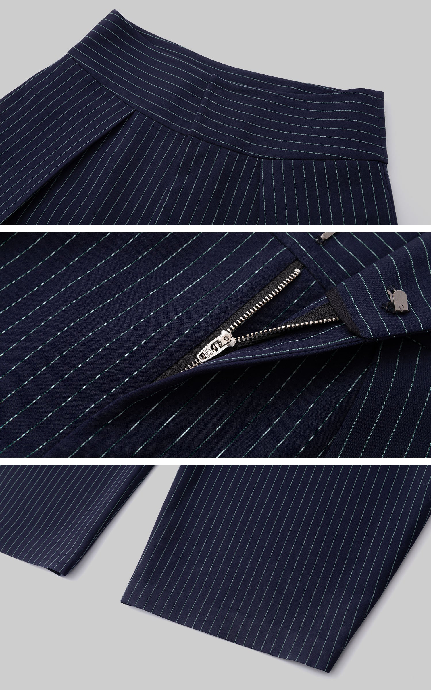 IAMXIAA Navy Layered Stripe Halter &amp; Slouchy V-Neck Top