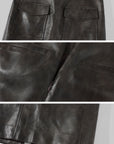 ROVENTE Leather-Look Cargo Maxi Skirt with Oversized Flap Pockets & Back Slit