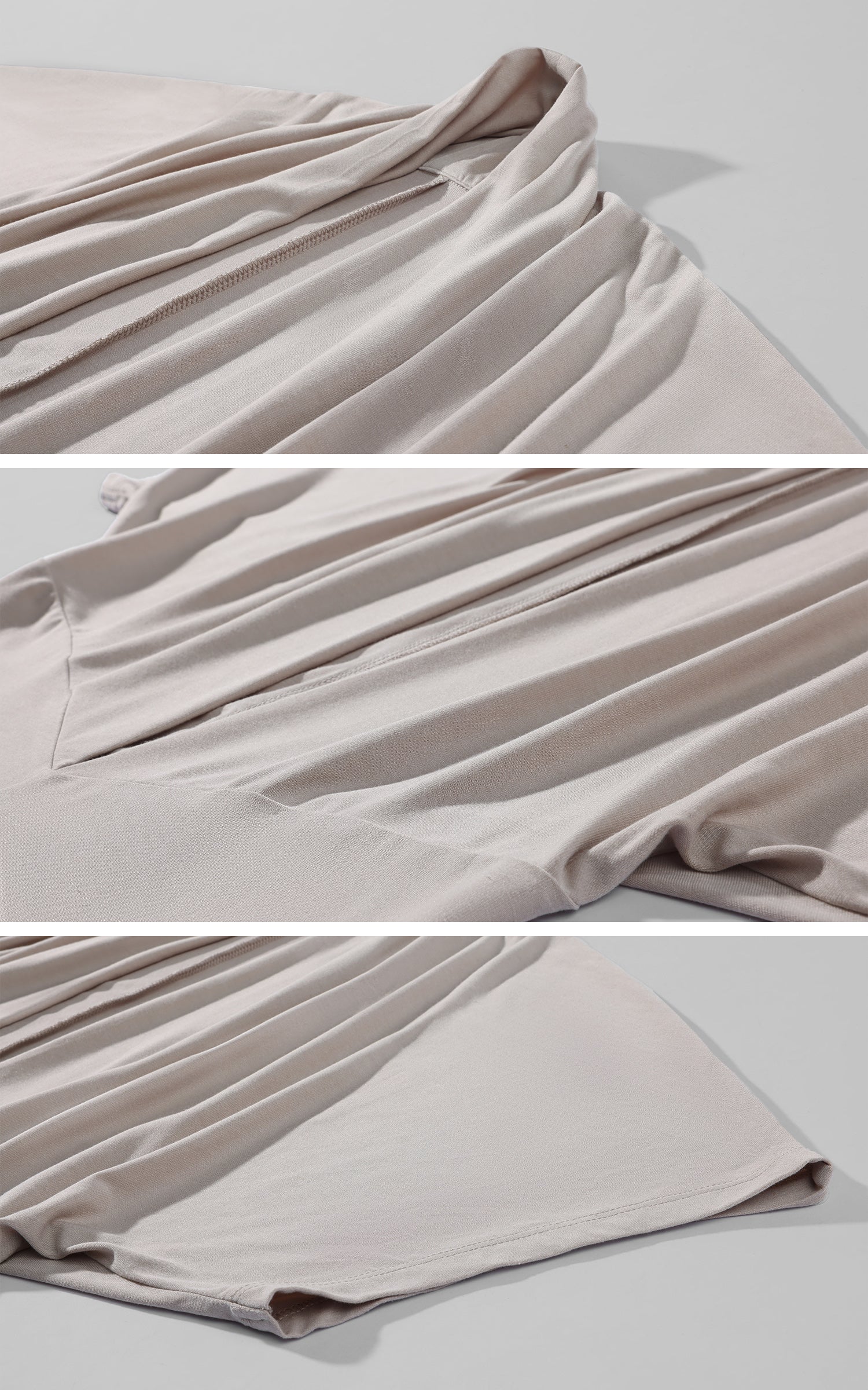 ROVENTE Draped Plunge Two-Piece T-Shirt