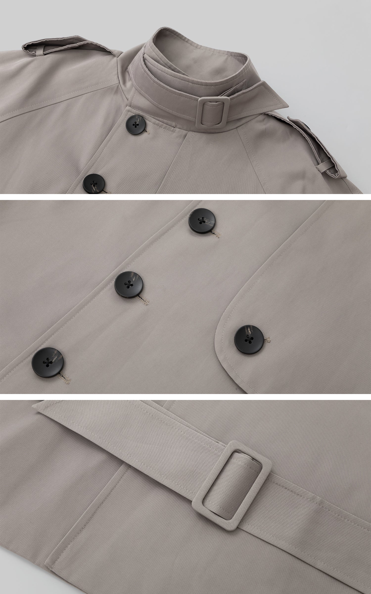 IAMXIAA Belted Short Trench Coat