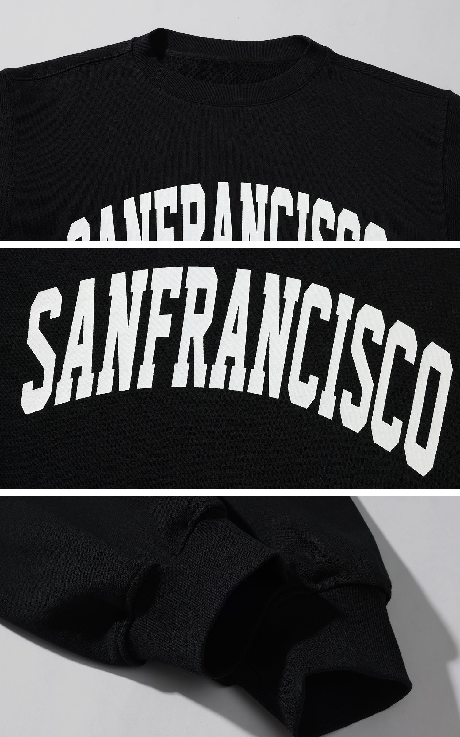 WARDEN EDGE Oversized San Francisco Sweatshirt Casual Streetwear Pullover