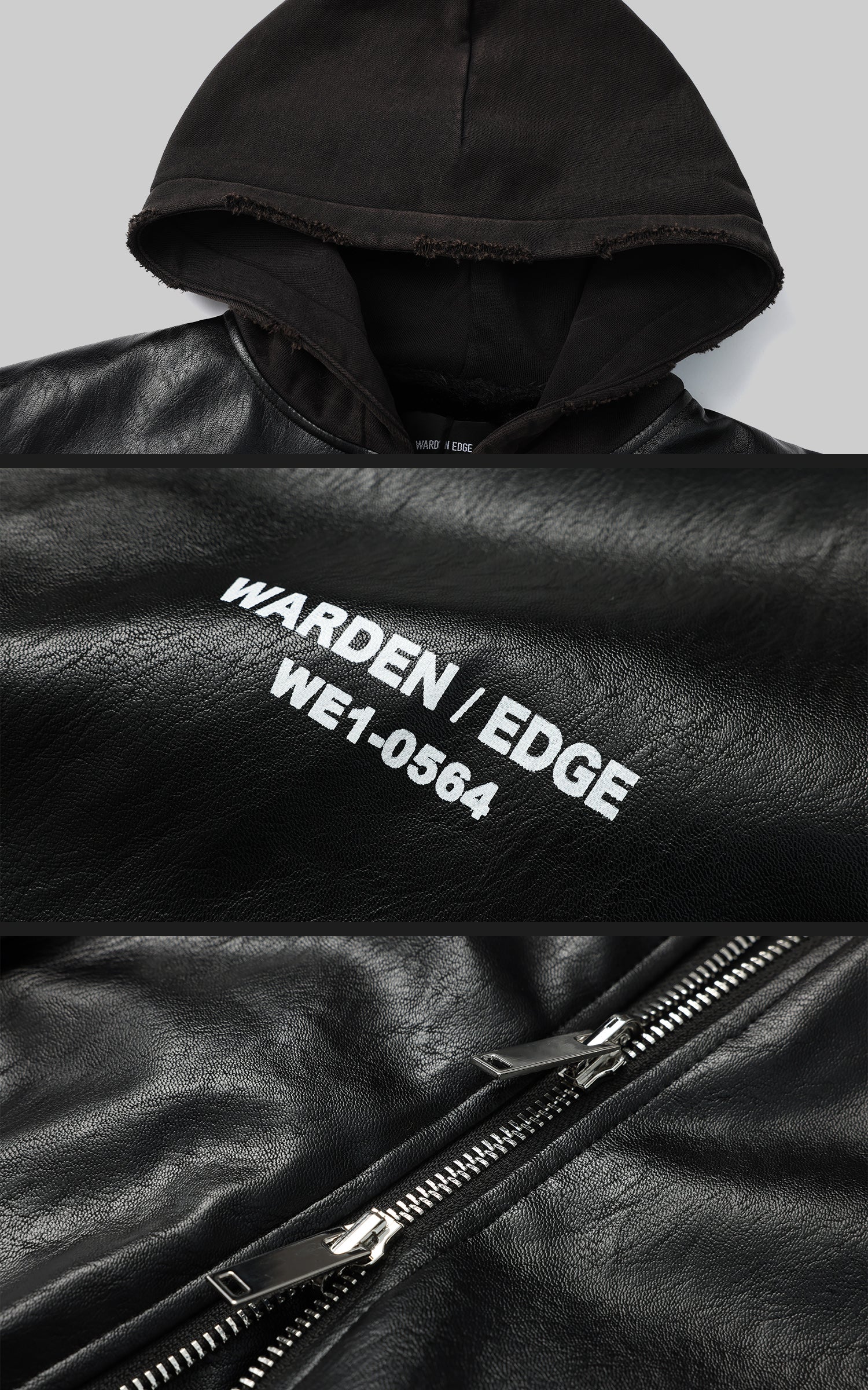 WARDEN EDGE Reversible Plush and PU Leather Jacket