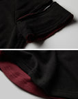 DOINDULGE Asymmetric Slashed T-Shirt with Layered Cutout Sleeves