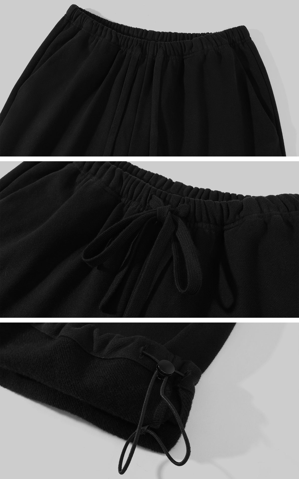 0122stepll Oversized Drawstring Wide-Leg Adjustable Hem Utility Pants