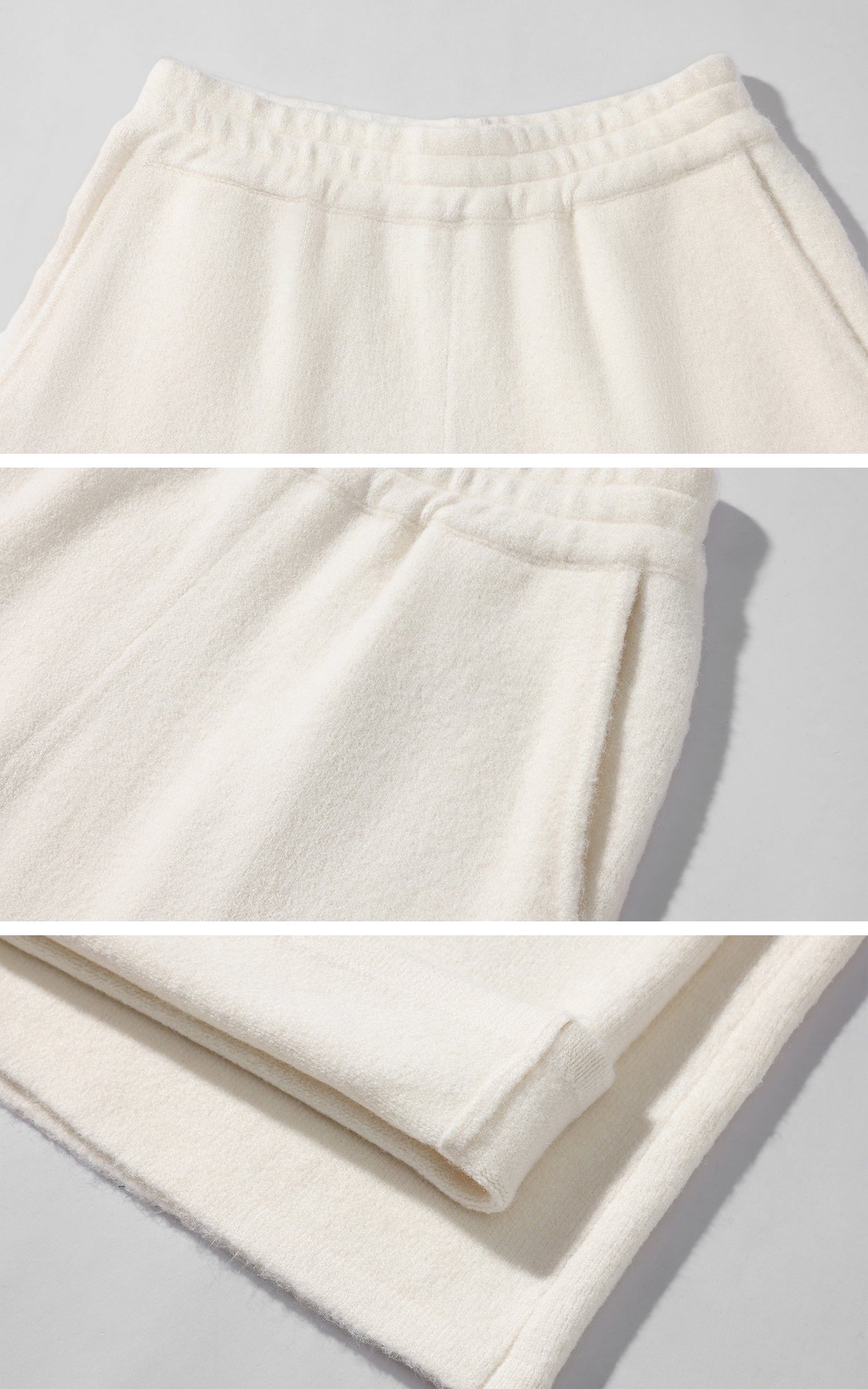 Ensemble minimaliste : gilet sans manches en maille et pantalon de survêtement large