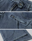 Rase le sol Deconstructed Paneled Straight-Leg Jeans - PINKPARKS