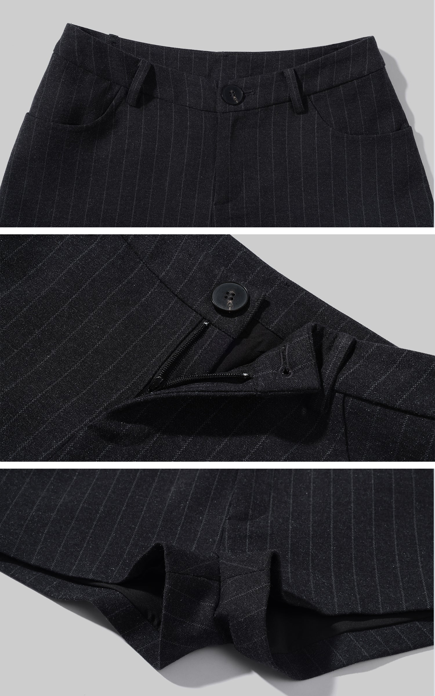 WARDEN EDGE 핀스트라이프 테일러드 블레이저 &amp; 쇼츠 세트