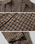 ROVENTE Draped Rose Check Shirt