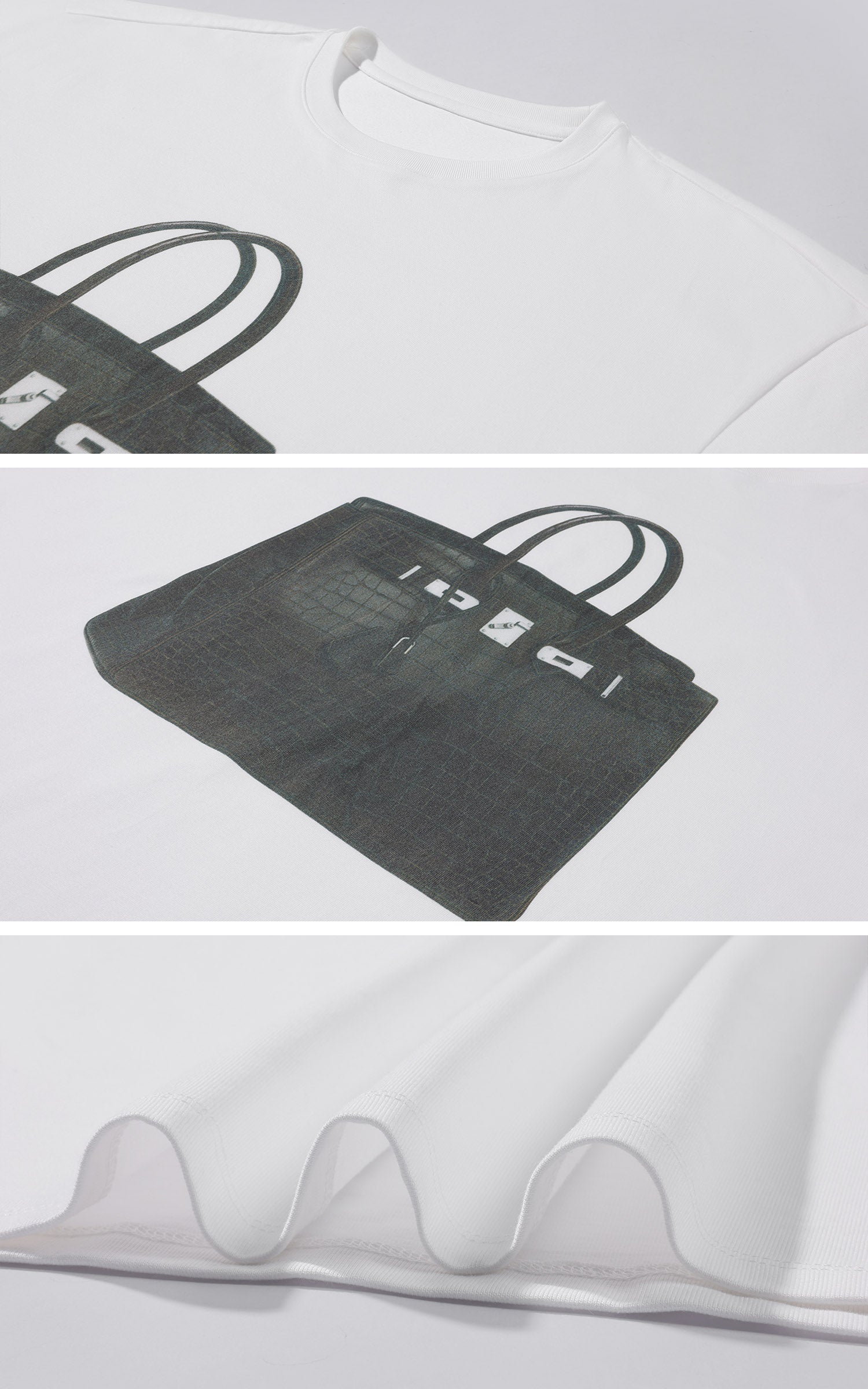 0122stepll T-shirt oversize à imprimé sac