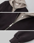 IAMXIAA Layered Hooded Zip-Up Jacket