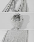 ROVENTE Soft Knit Cardigan, Camisole & Long Scarf Three-Piece Set