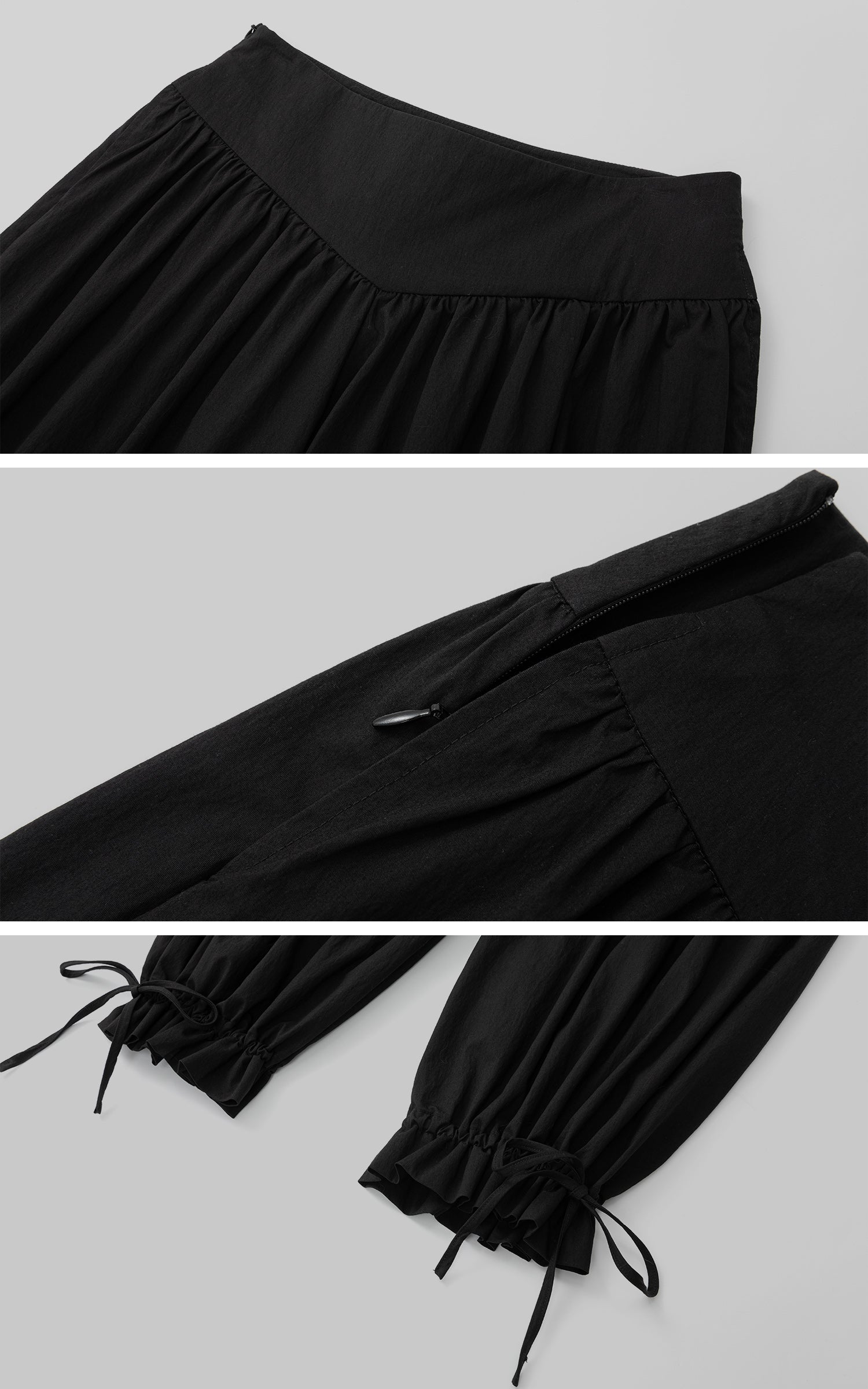 IAMXIAA Low-Rise Gathered Balloon Pants