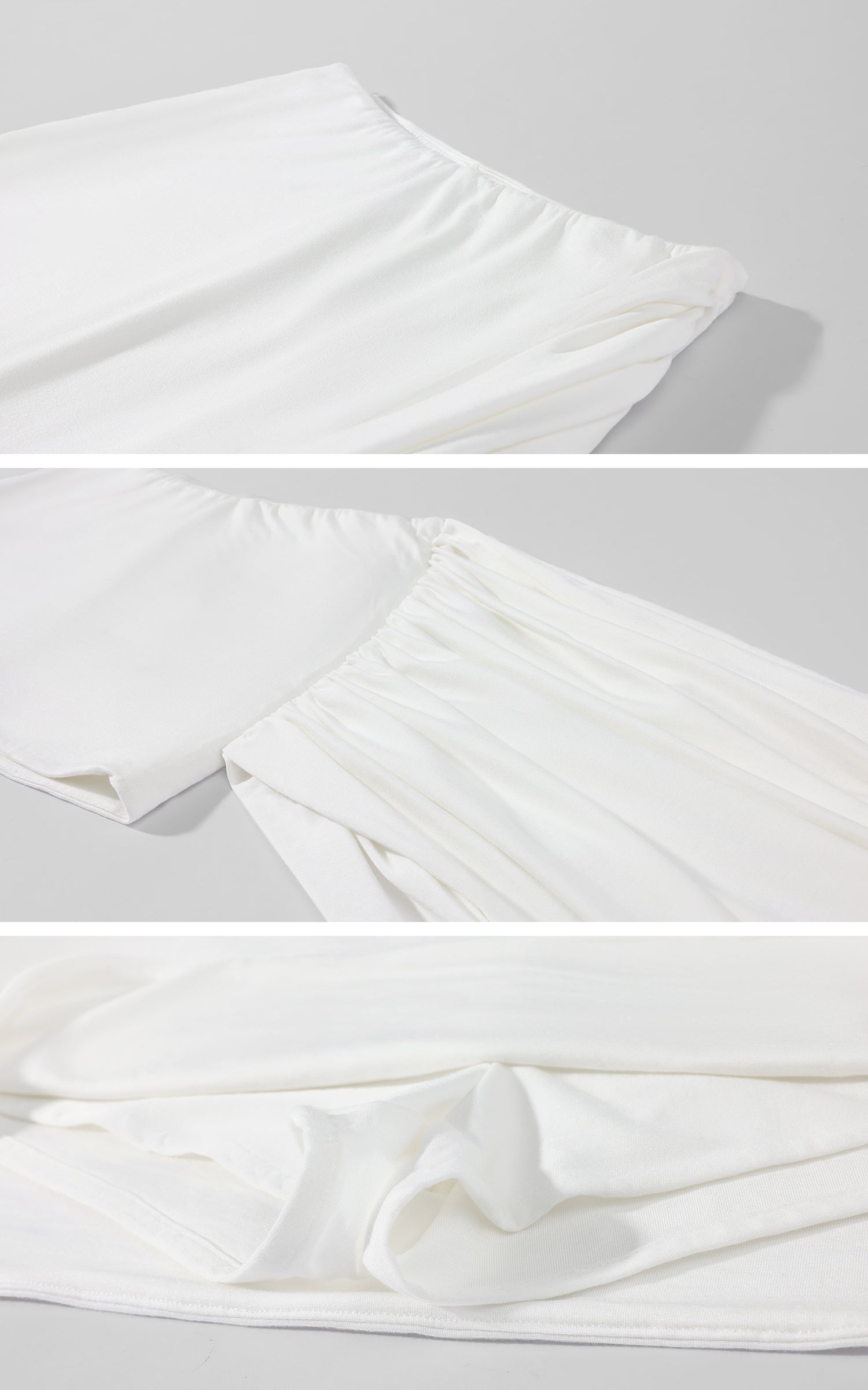 ROVENTE Draped Ruched Tie Mini Skirt