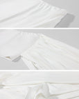 ROVENTE Draped Ruched Tie Mini Skirt