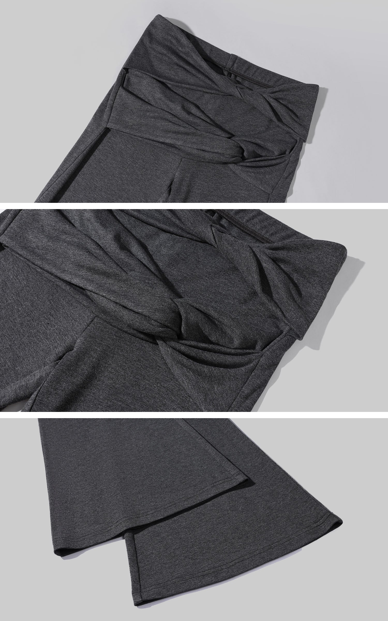 Rase le sol ツイストウエストフレアニットパンツ