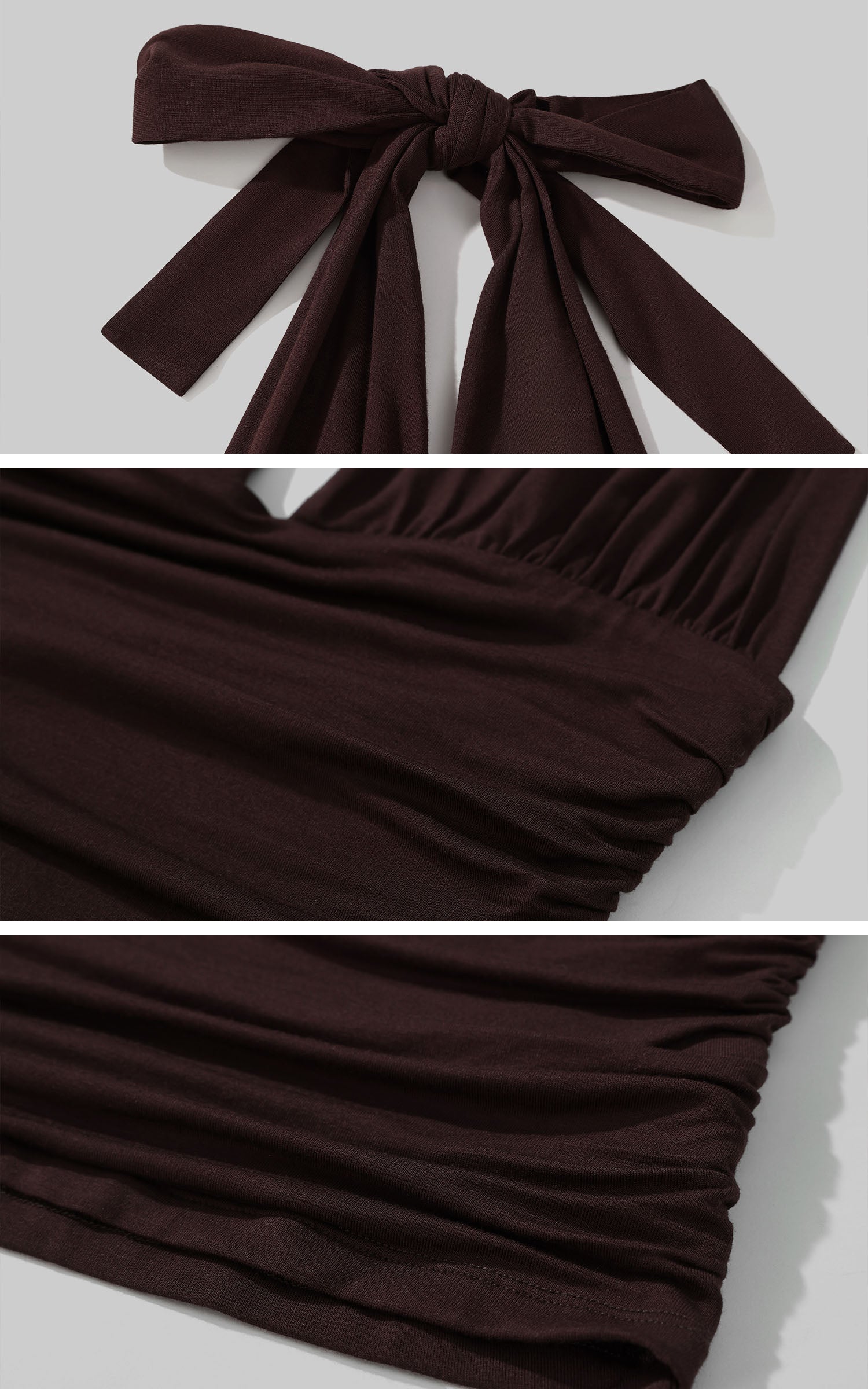 0122stepll 셔링 홀터 슬리브리스 탑