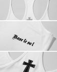 Rase le sol Fitted Jersey Racerback Tank - PINKPARKS