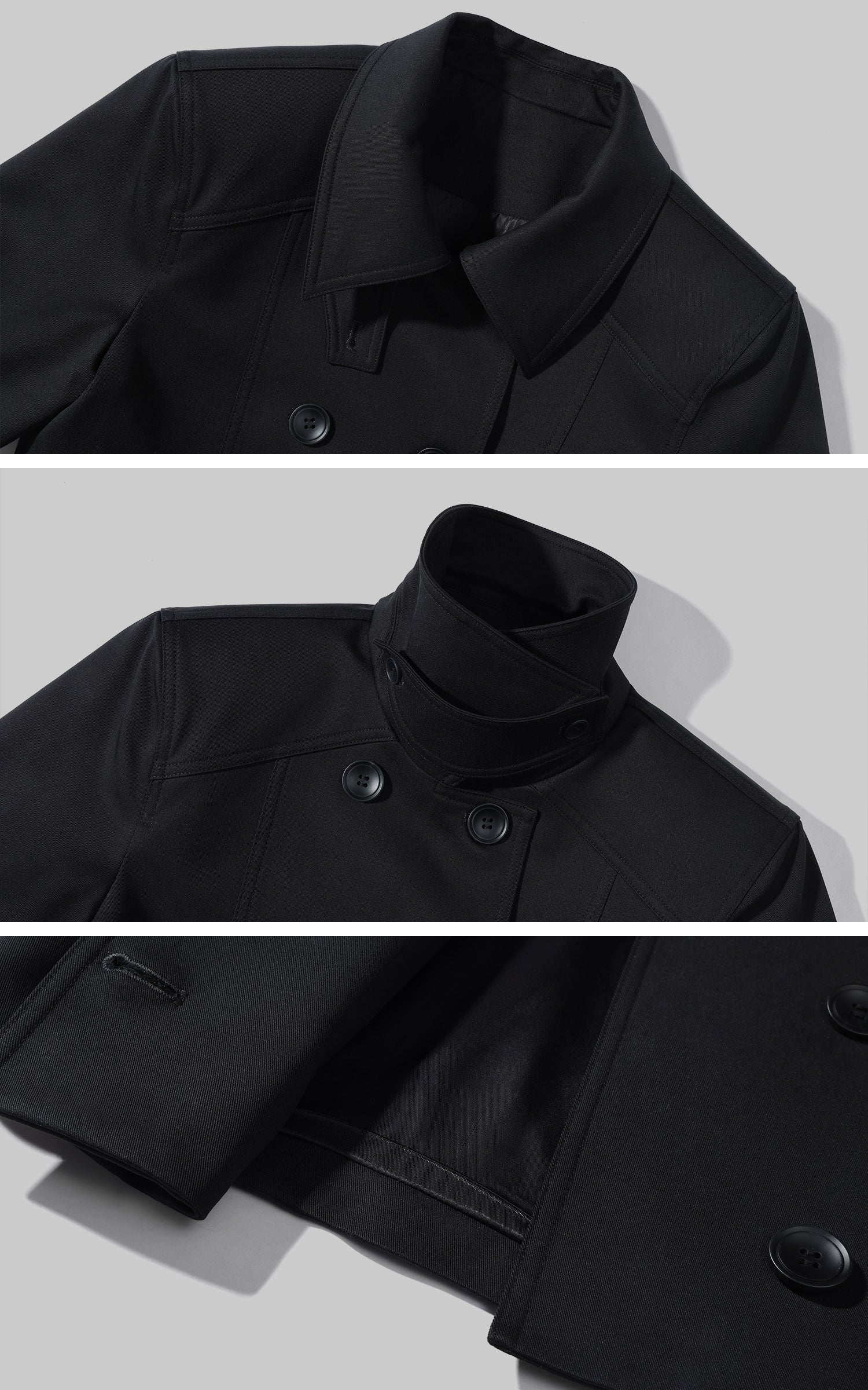 ROVENTE Blazer Structuré Court &amp; Ensemble Jupe Midi Évasée Tailleur Noir Deux Pièces