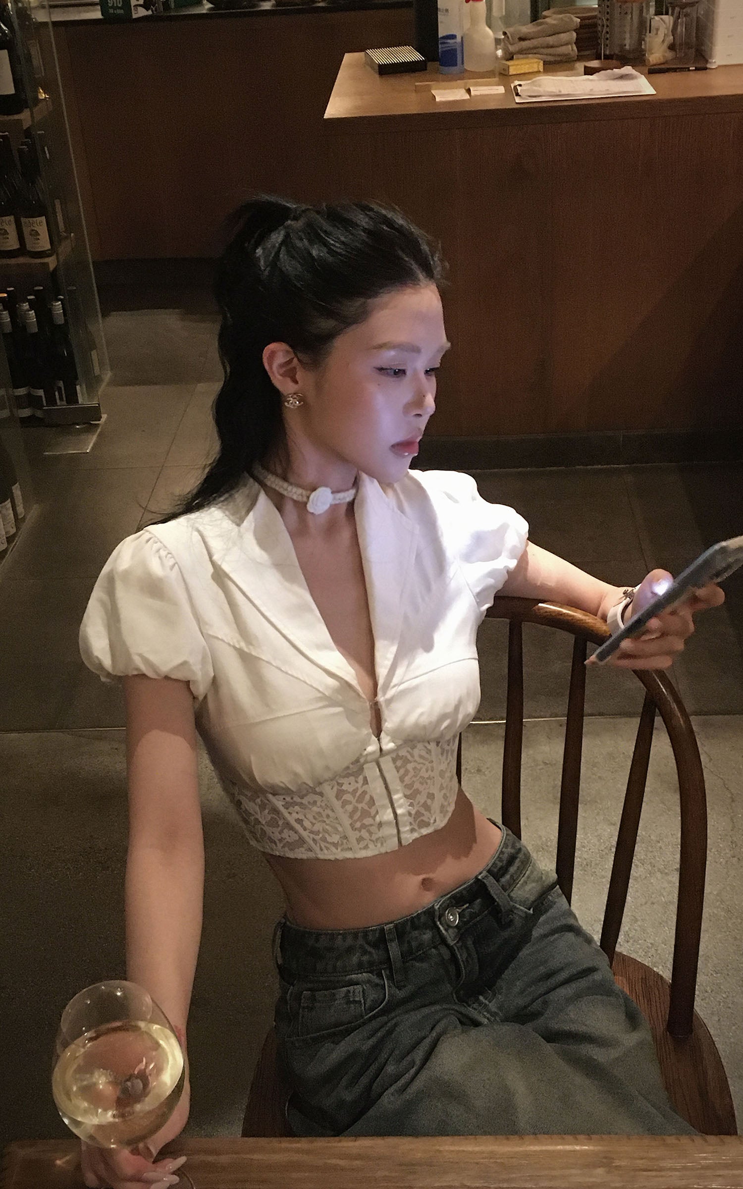 Hydrae Haut court corset en dentelle