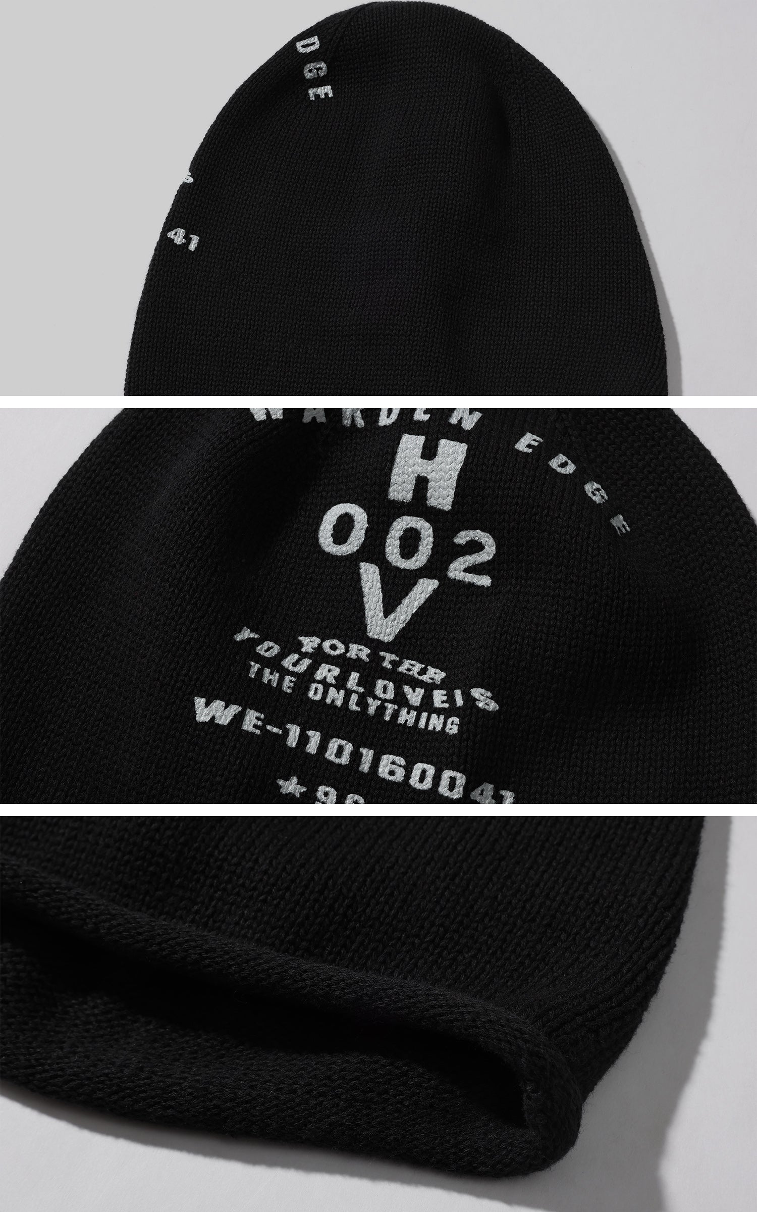 WARDEN EDGE 021 Knit Sweater &amp; Graphic Beanie Set